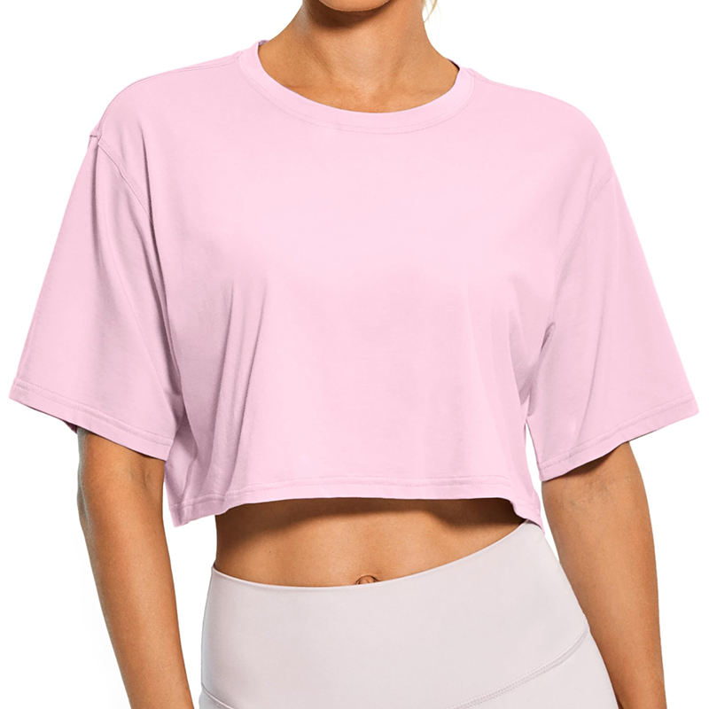 Harajuku chemise drôle Y2K femmes culture hauts décontracté femme rose culture hauts T-shirt col rond court ample T-shirt été Streetwear
