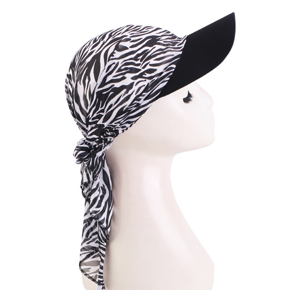 Foulard pré-noué, Chapeau foulard, Protection solaire, Imprimé floral, Casquette de baseball en mousseline, Respirant, Léger, Bonnet chimio