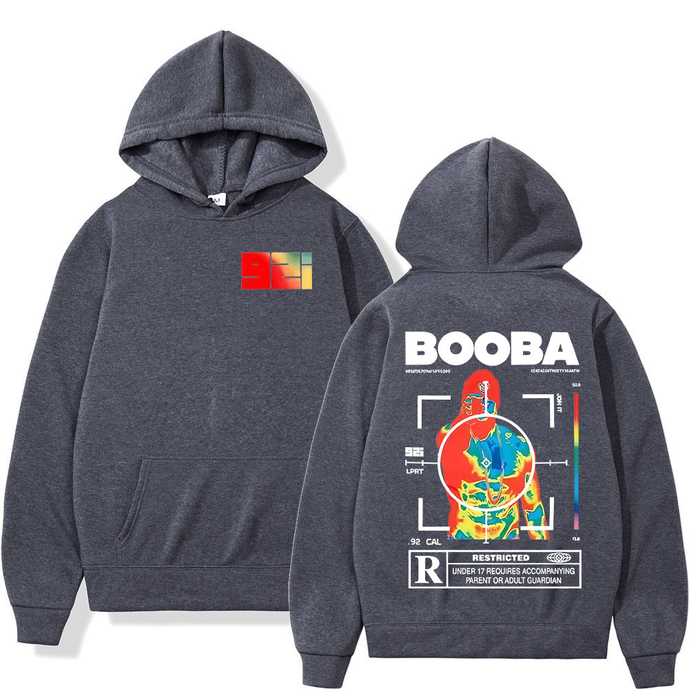 France rappeur BOOBA B2O Tour 2025 sweat à capuche pour homme Style rétro Hip Hop manches longues sweats à capuche vêtements pull surdimensionné