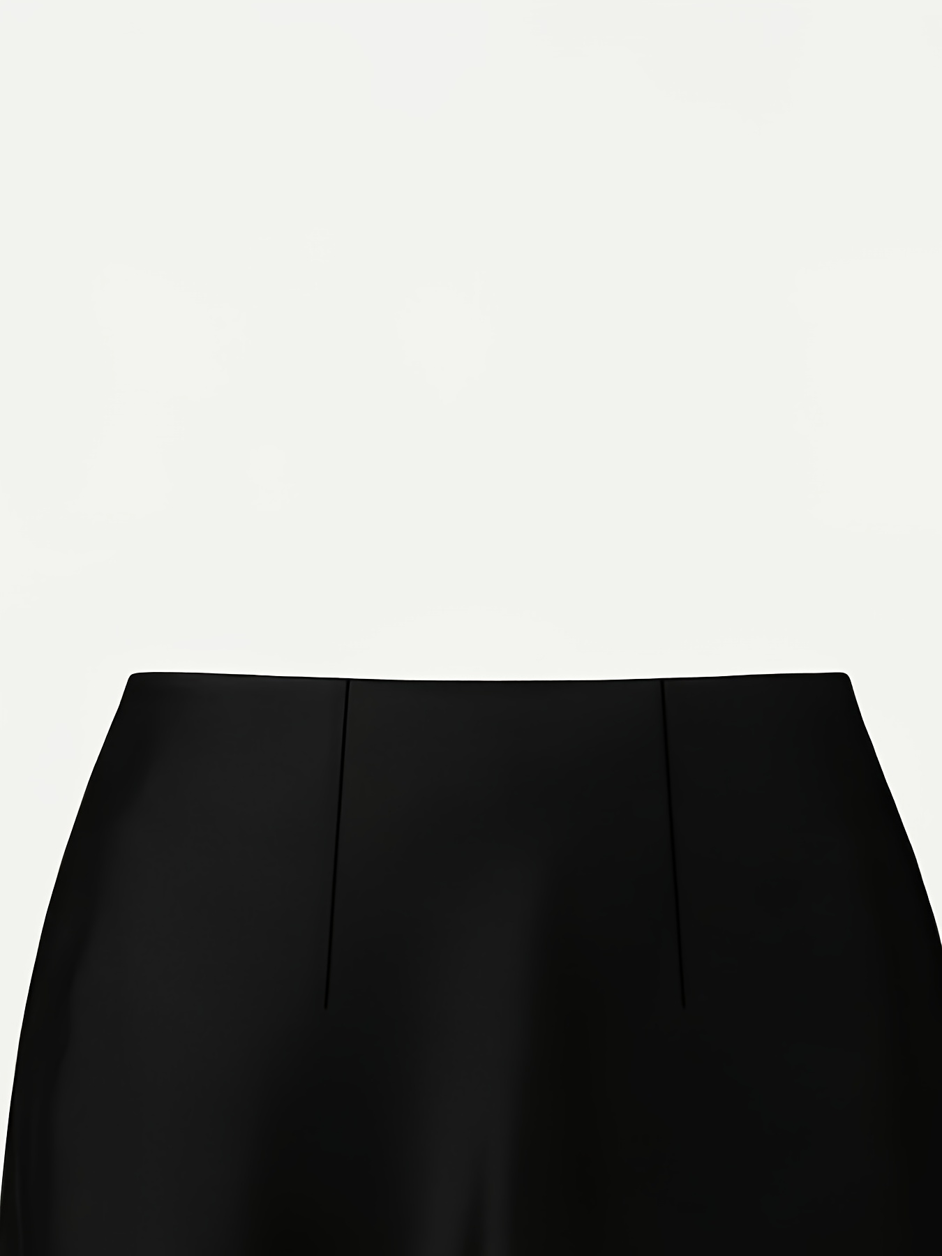 Mini-jupe noire en satin pour femme, taille haute, ourlet festonné en dentelle, jupe courte soyeuse coupe trapèze