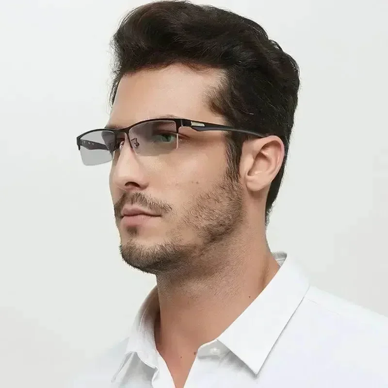 Lunettes de lecture photochromiques à couleur changeante pour hommes, lunettes de vue lointaine, haute définition, presbytie intelligente