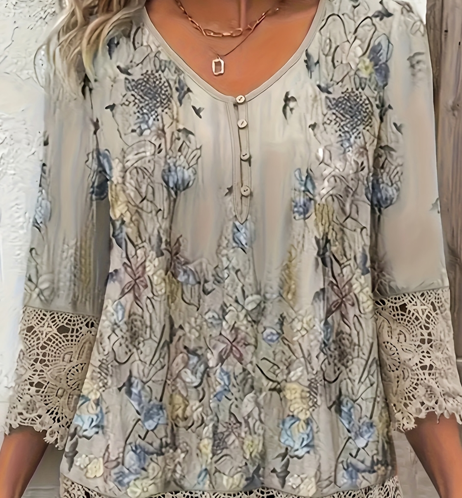 Chemise élégante imprimée pour femme, haut décontracté, vacances, week-end, mode adt, grande taille