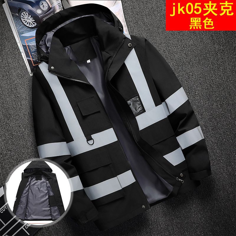 Veste de travail légère pour homme, taille asiatique, grande taille, coupe-vent, imperméable avec bande réfléchissante pour vêtements de construction et activités de plein air