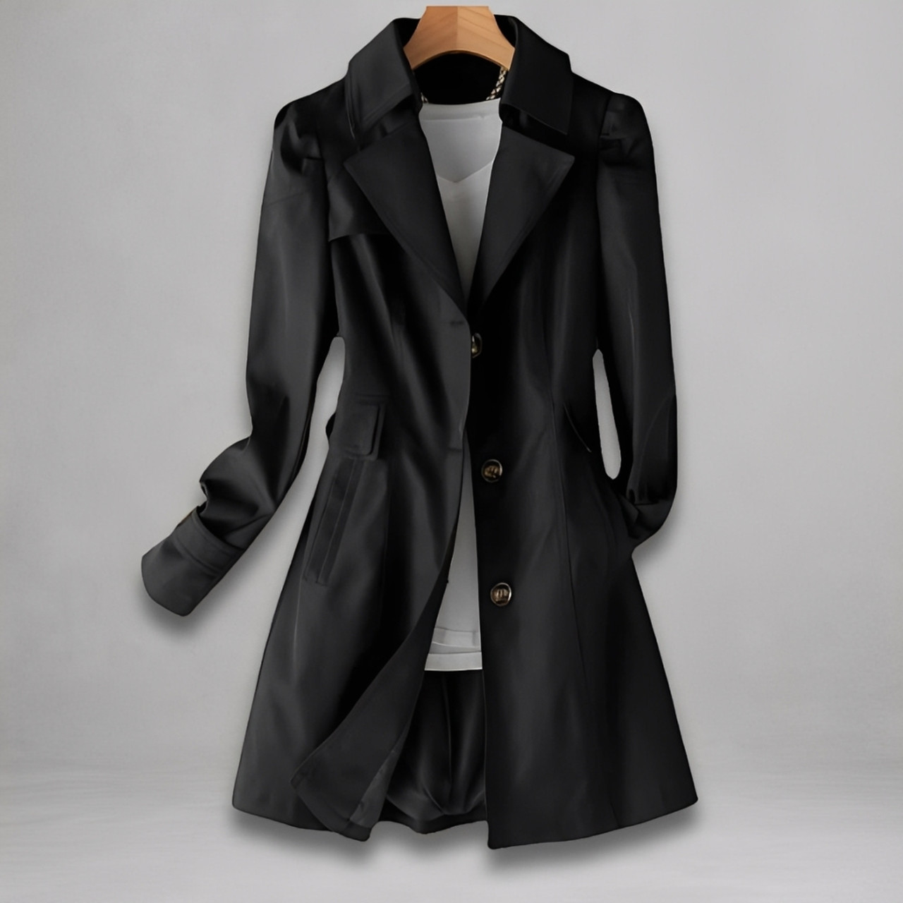 Manteau mi-long élégant à bouton unique pour femme, nouveau Style, coupe cintrée, Version coréenne, digne, petite taille, vêtements d'extérieur, printemps automne