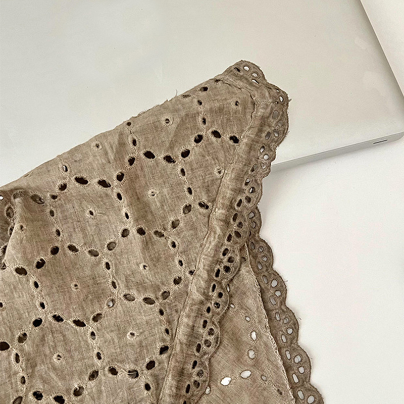 Écharpe rétro en dentelle, écharpe triangulaire à fleurs douces pour femmes, bandes de cheveux, mode fille, foulard doux, Style artistique, Photo de voyage