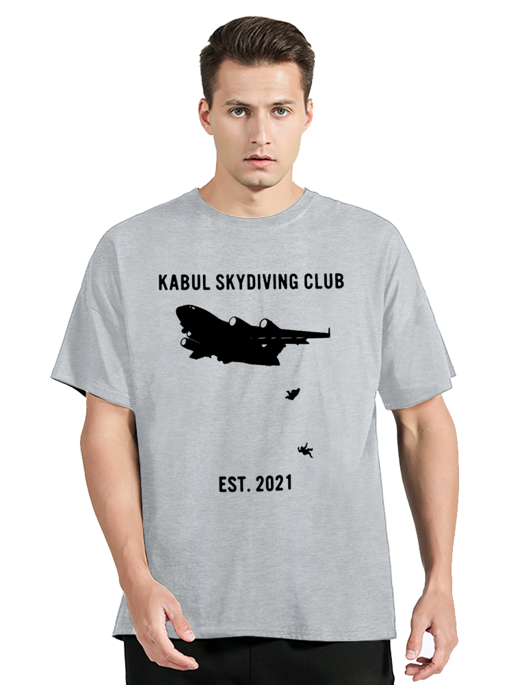 T-shirt de fitness graphique en coton unisexe, vêtements pour hommes, t-shirt Kabul Sky3/4 Club EST, Streetwear, 2021
