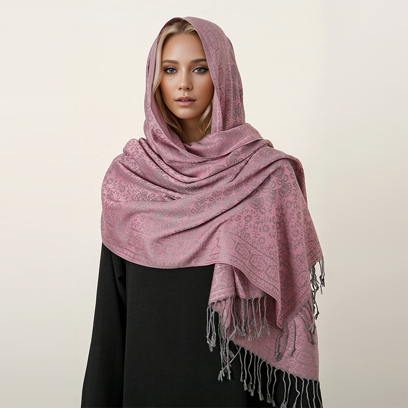 Pashmina hiver Hijab écharpe longue musulmane cachemire châle femme Foulard doux Turban bandeau pour femmes bandeau marque de luxe