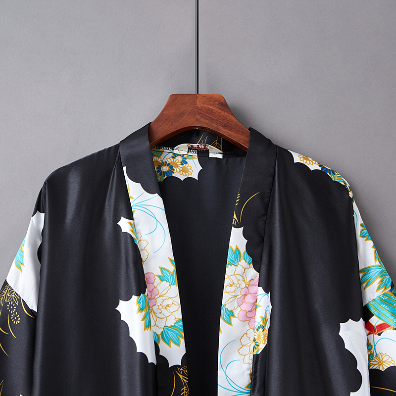 Kimono japonais d'été pour femmes, robe de plage, vêtements asiatiques, chemise longue imprimée, cardigan Haori, FF3458