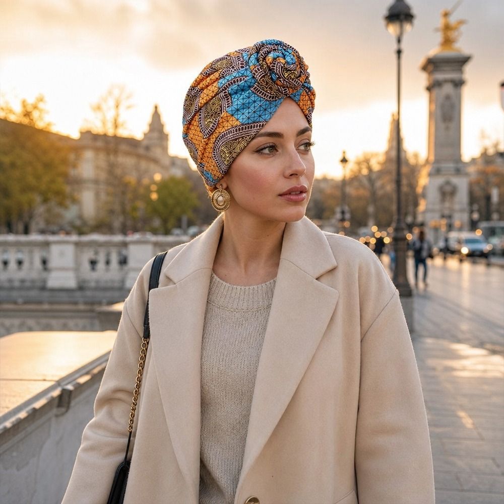 Nouveaux bonnets hijab à imprimé africain, style noué, turban plissé torsadé, chapeau respirant, couvre-chef chimio, couvre-tête pour femmes