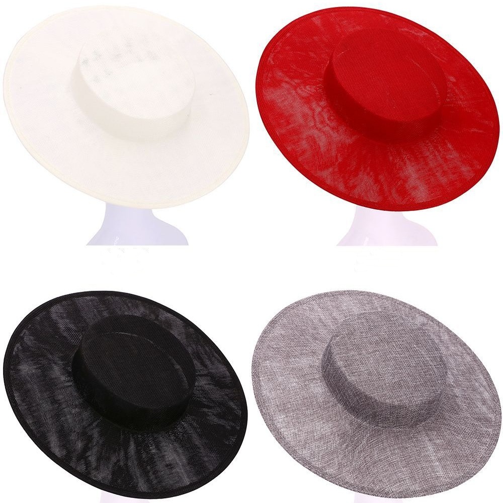 Base de fascinator pour chapeau DIY, accessoires pour cheveux, couleur unie, plusieurs couleurs, chapeaux de banquet, coiffes, grands chapeaux hauts de forme, mariage