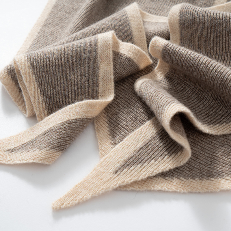 Écharpe en cachemire pour femmes, nouveau Design Triangle, châle tricoté, garde au chaud, Protection du cou, pour adultes, hiver 2024