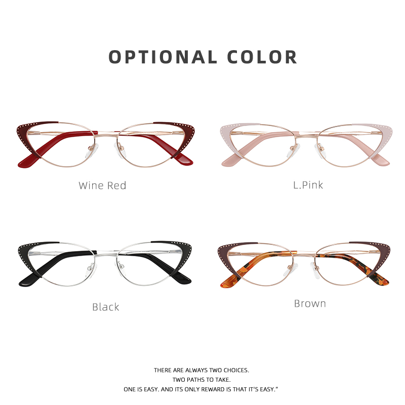 Montures de lunettes œil de chat pour femmes, lunettes vintage à rivets, lunettes optiques, anti-lumière bleue, contrevenants