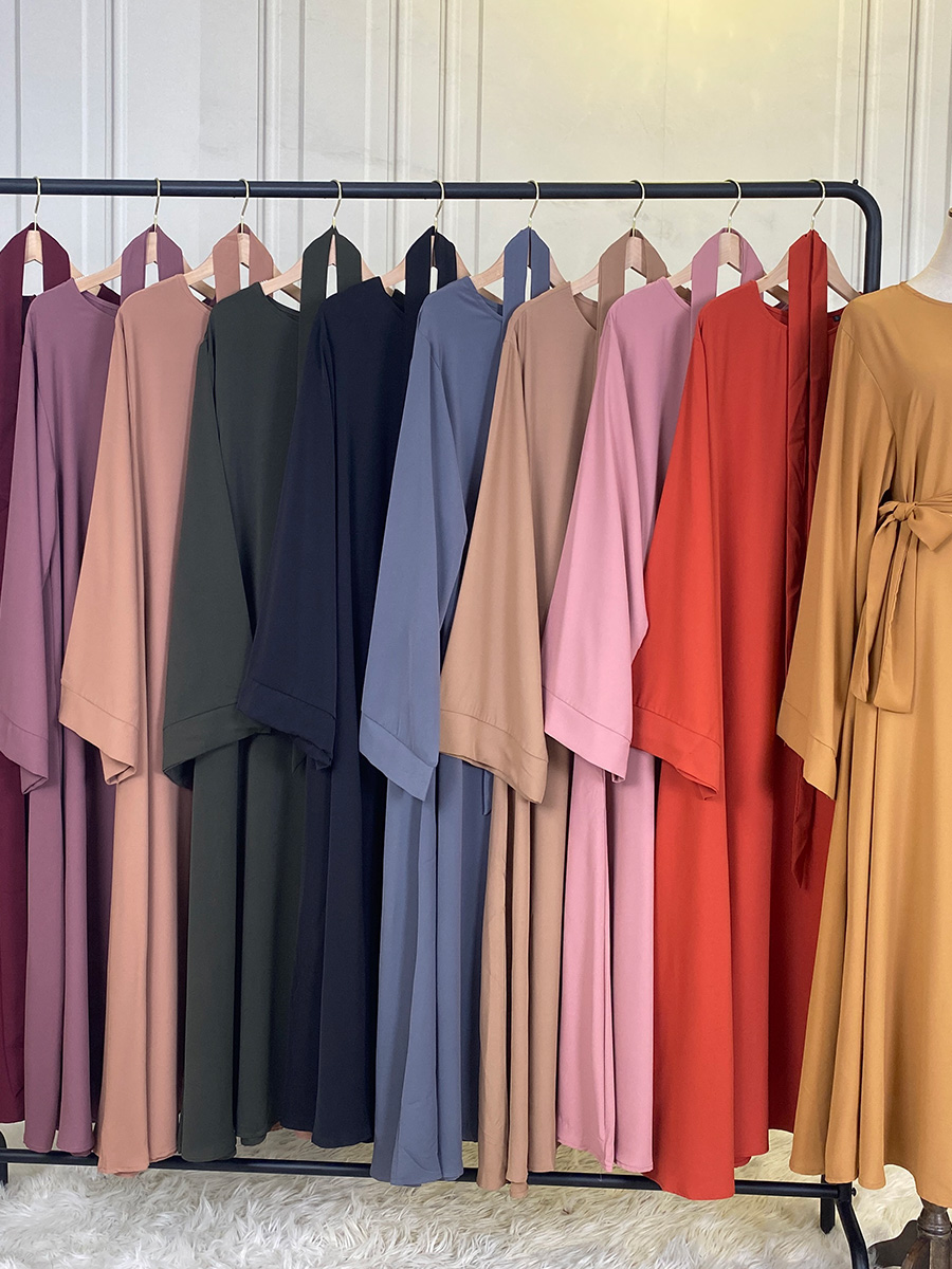 Abaya modeste Ramadan Musulman De Mode Maxi Robe turquie Caftan vêtements islamiques Musulman pour les femmes Robe Hijab Caftan robes
