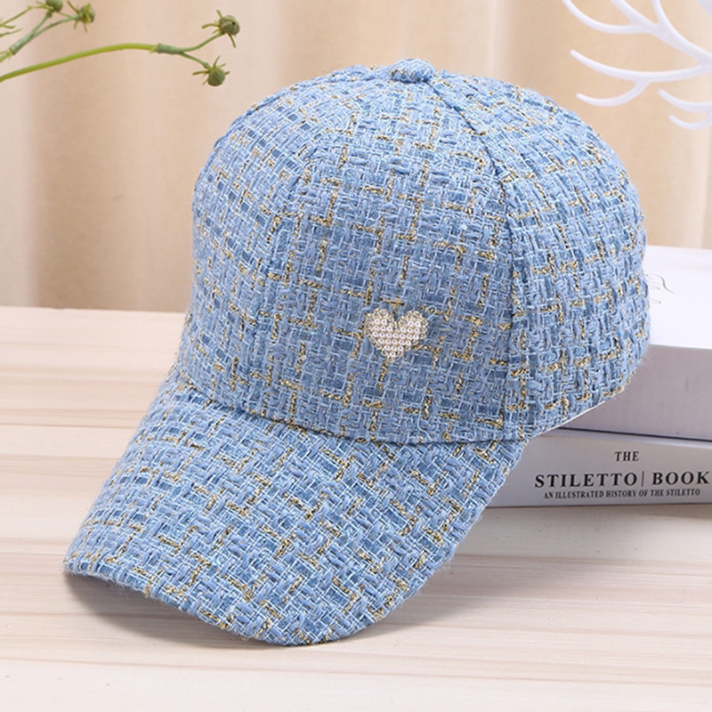 Casquette de baseball élégante pour femme avec motif à carreaux en fil doré – Respirant, protection solaire et ajustement réglable pour les sports de plein air