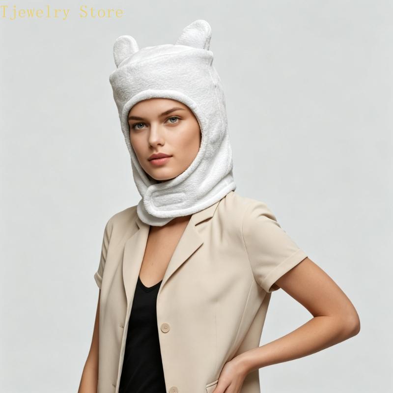 Casquette costume blanche pour adulte 634D, avec couverture douce, pour le cosplay les déplacements domicile-travail
