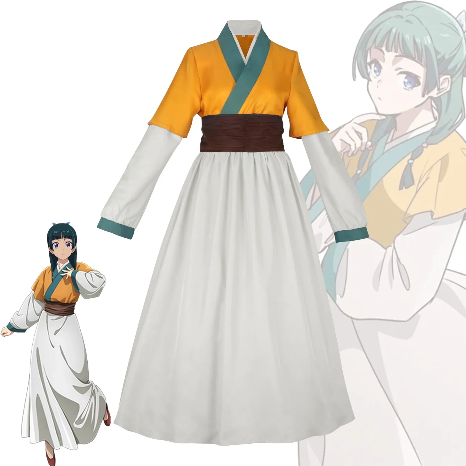 Costume Maomao, robe de cosplay, tenue Hanfu, uniforme, kimono, hauts, jupes, ensemble