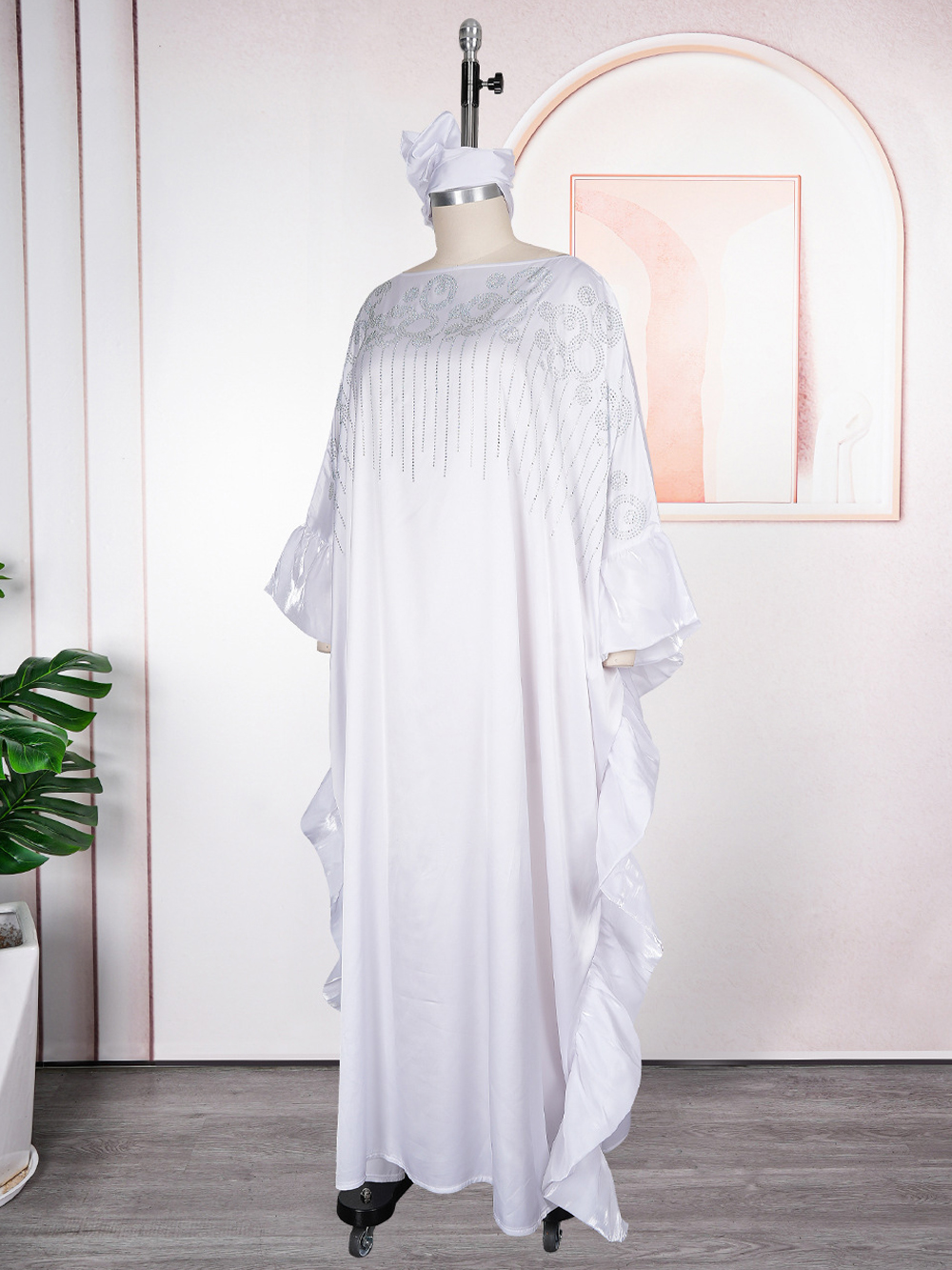 Robes de soirée élégantes pour femmes, robes maxi traditionnelles africaines amples à volants, abayas hijab de Dubaï, robes de mariée, kaftans