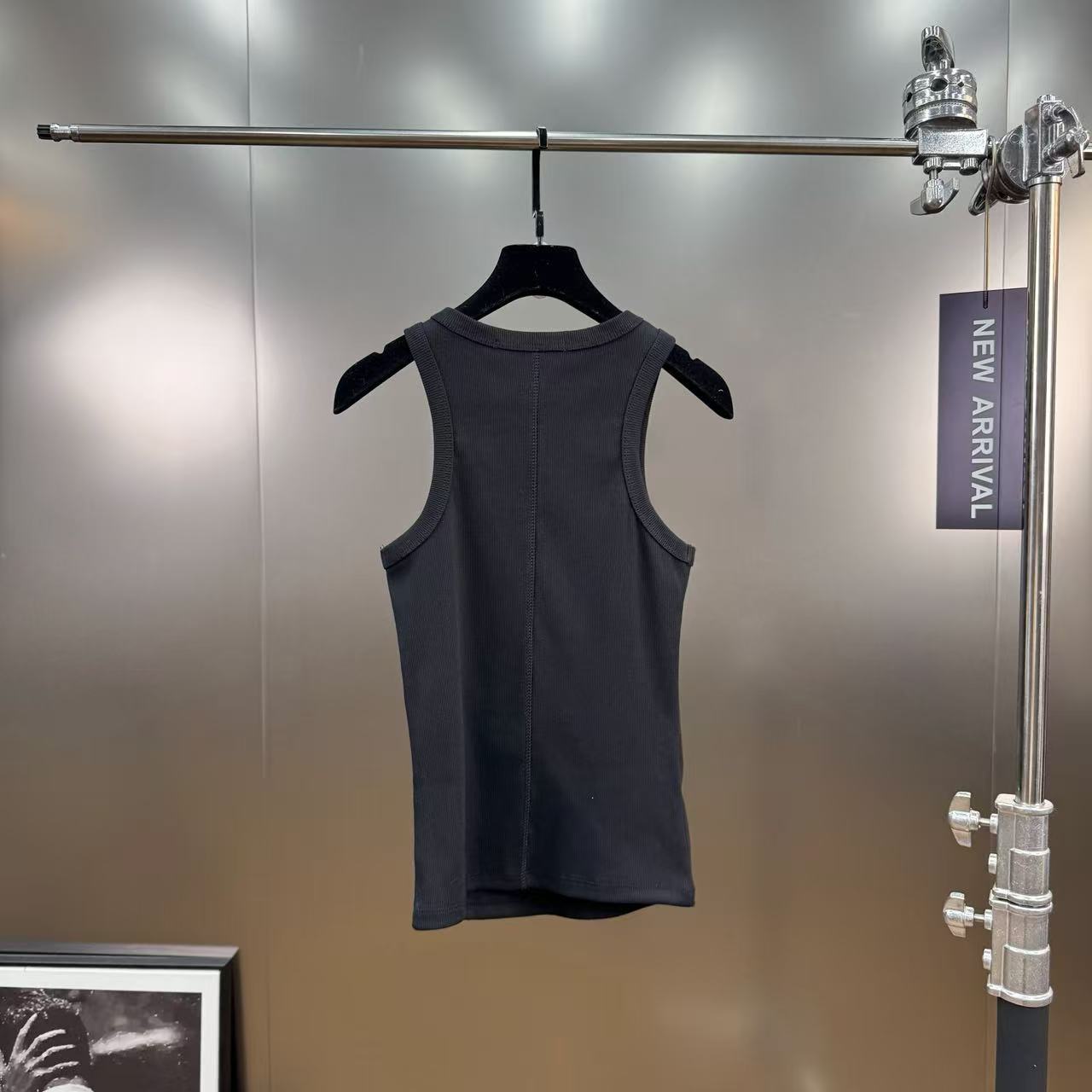 High Street coton t-shirts débardeurs haut vêtements d'extérieur pour femmes Base nouveau jarretelles rayé tricot Camis sans manches débardeur été