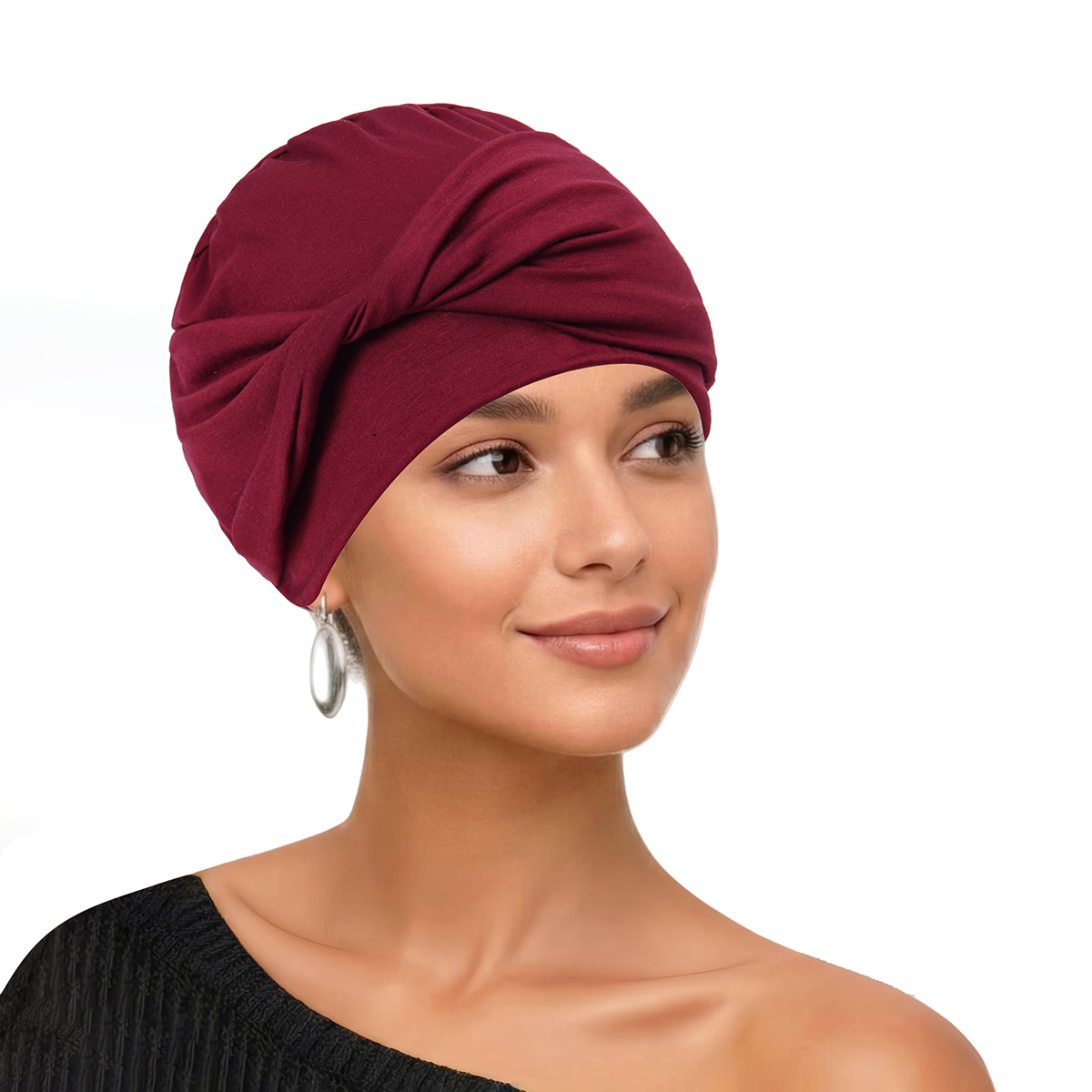 Nouveau Turban Hijab Uni Extensible et Doux pour Femme 2026 – Foulard Indien pour Cheveux, Écharpe à Nouer, Idéal pour la Perte de Cheveux, Voile Islamique