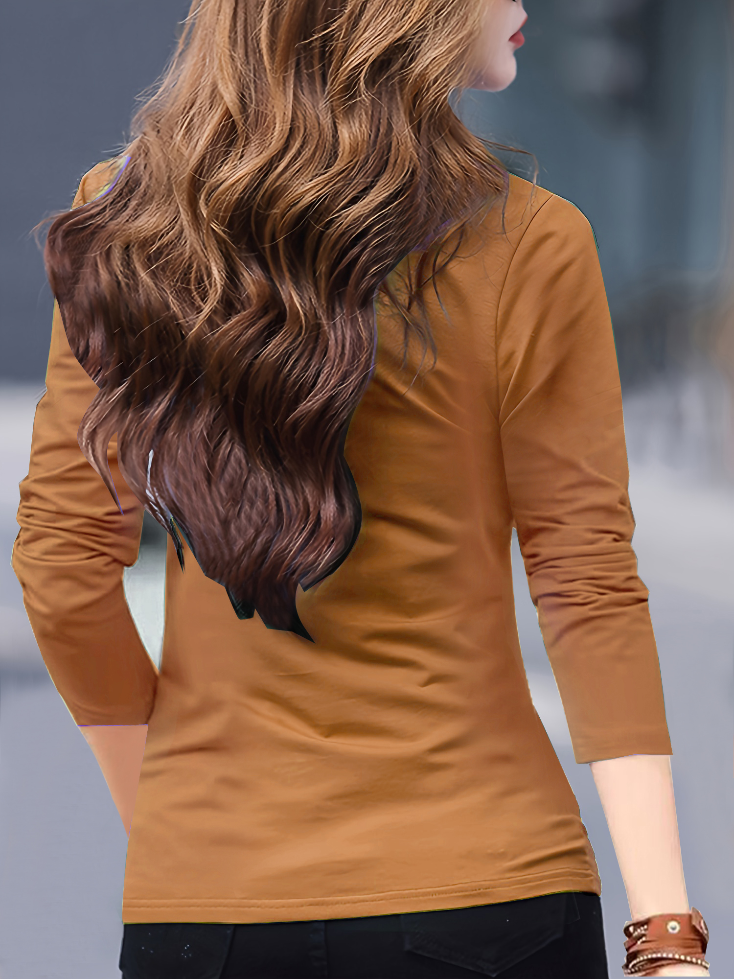 Chemise chic décontractée pour femmes, manches longues, boutons, mélange de coton semi-transparent, lavable en machine, parfaite pour le printemps et l'automne
