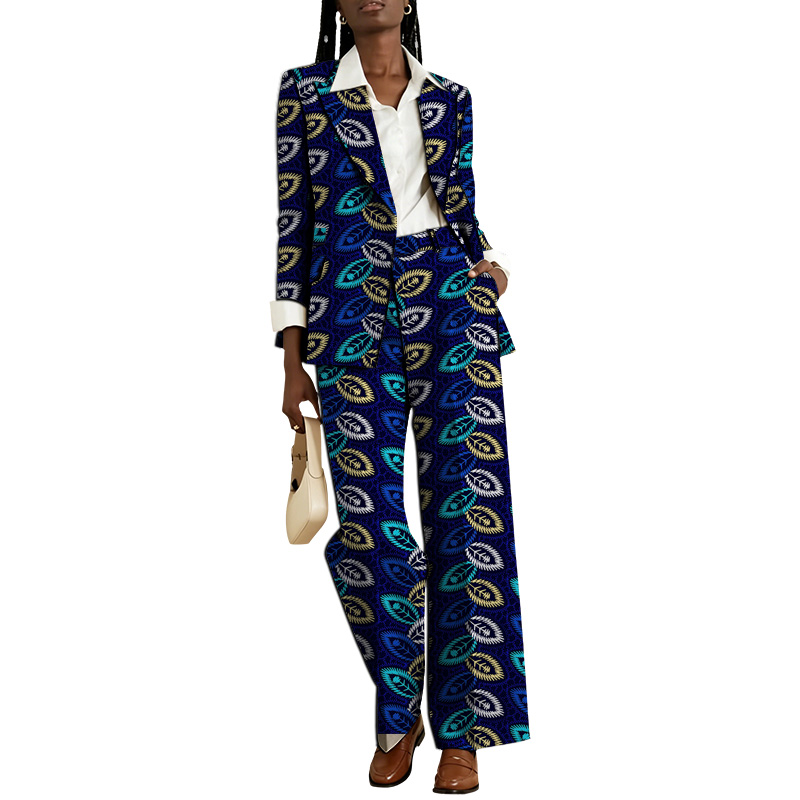Costume pour femme de conception originale, blazer avec pantalon, couture africaine, ensemble pour mariage/fête, tenue Ankara, tenue formelle, sur mesure