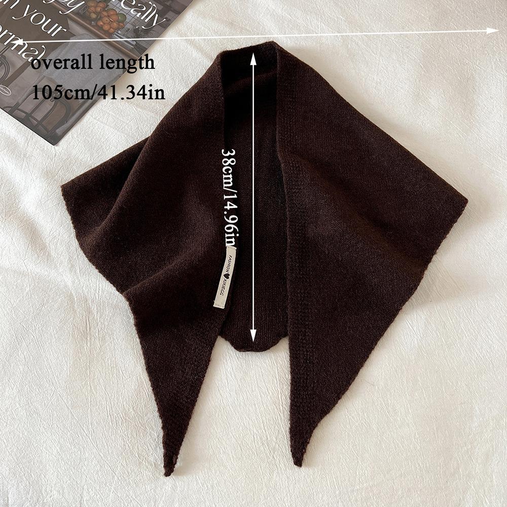 2025 femmes laine mélange écharpe Triangulaire châle hiver chaud doux tricoté col écharpe Bandana multi-fonctionnel petites écharpes en laine