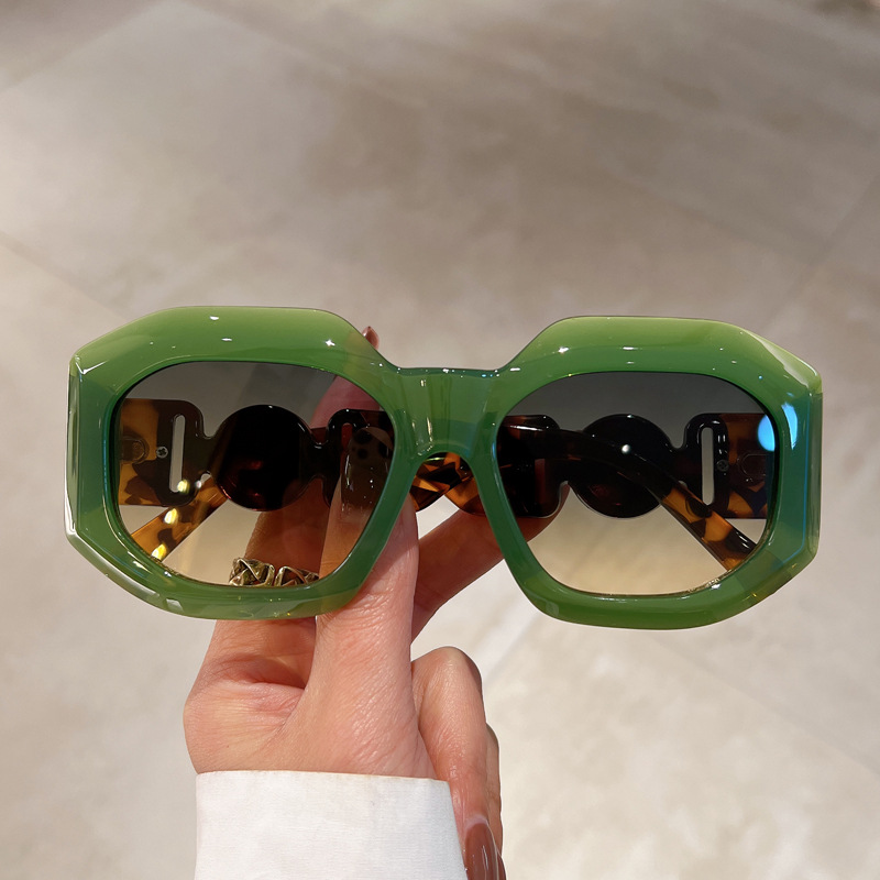 Lunettes de soleil vintage surdimensionnées pour hommes et femmes, lunettes de soleil carrées, nuances dégradées, design de marque de luxe, lunettes de mode, UV400
