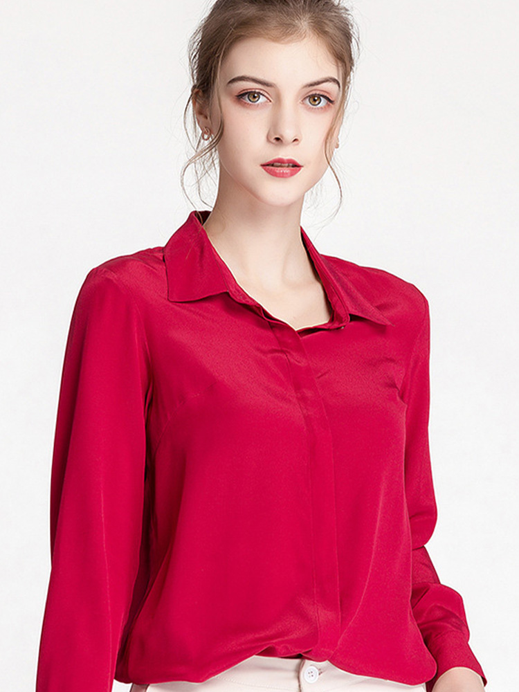 Suyarepll-Chemisier à manches longues pour femme, chemise monochrome, chemise chic de bureau, bleu et noir, injShirt, 100% pansement, automne et hiver 2021