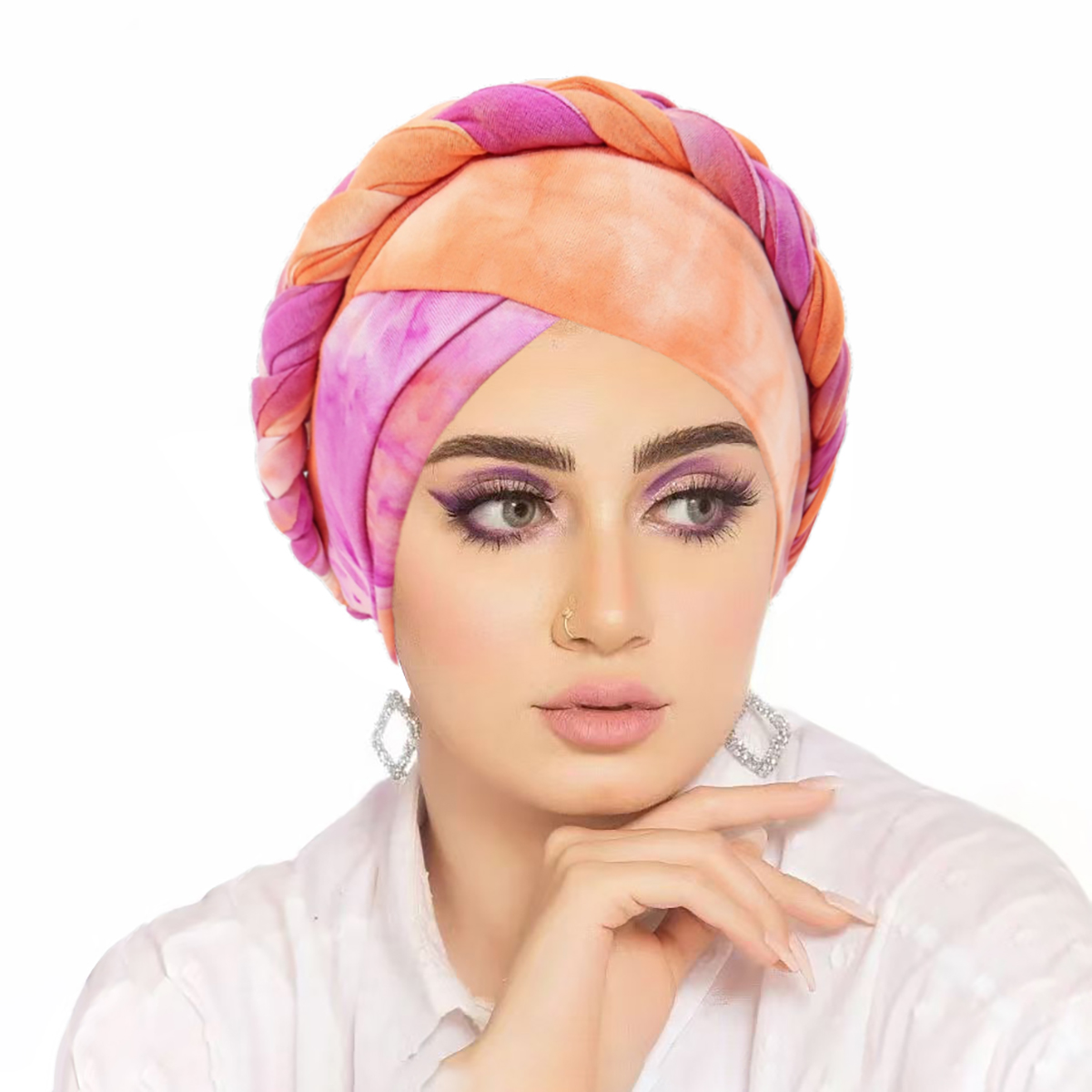 Foulard de tête pour femmes musulmanes bohême imprimé tresse Turban Bonnet Hijab casquettes intérieur Hijabs Femme Musulman arabe Wrap Turbantes