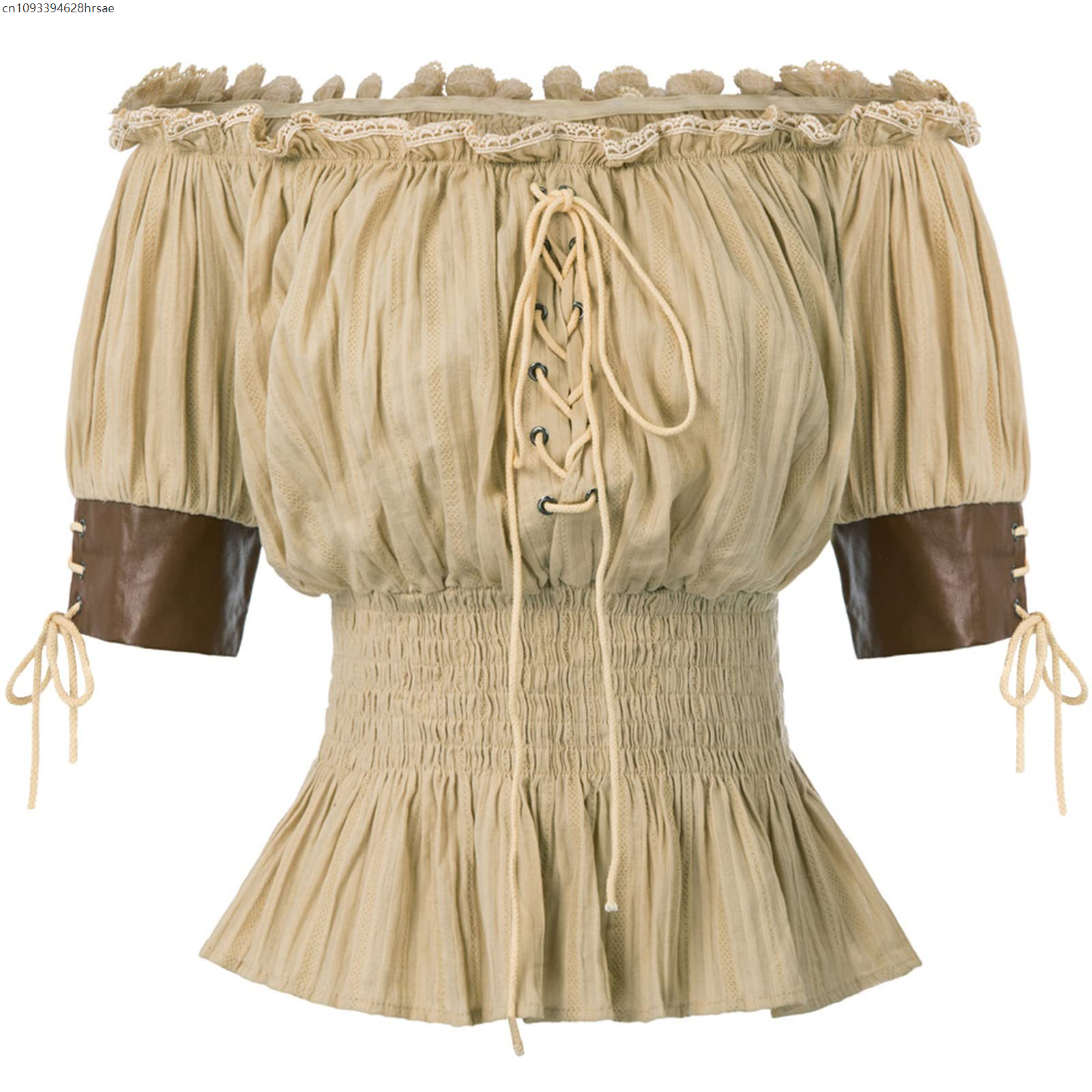 Tenue aristocratique médiévale Renaissance pour femmes, chemisier Vintage rétro Steampunk, haut Corset victorien, chemises à épaules dénudées, vêtements