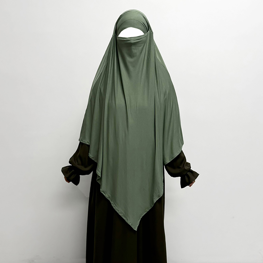 Khimar en jersey de bambou, respectueux de la peau, certifié OEKO-TEX, respirant, léger, pour la prière musulmane, Eid, Ramadan, à nouer à l'arrière