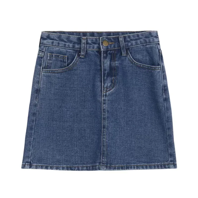 Jupes en denim pour femmes, coupe droite, taille haute, décontractée, sexy, slim, mini, adorable, vintage, étudiantes, Ulzzang, chic, streetwear, nouvelle collection