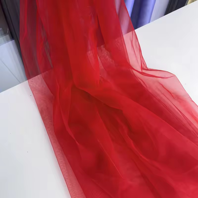 Tissu en Tulle doux bordeaux rouge rose pour robes de mariée, décoration de rideaux pour vêtements, disposition en maille, voile en filet, matériel de couture pour bricolage