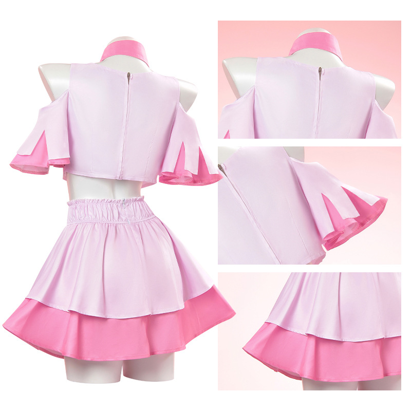Costume de cosplay Anime Uma Musume Stage, mini-jupe rose, chapeau, broche, tenue de scène universelle, vêtements de jeu de rôle d'anime pour Halloween