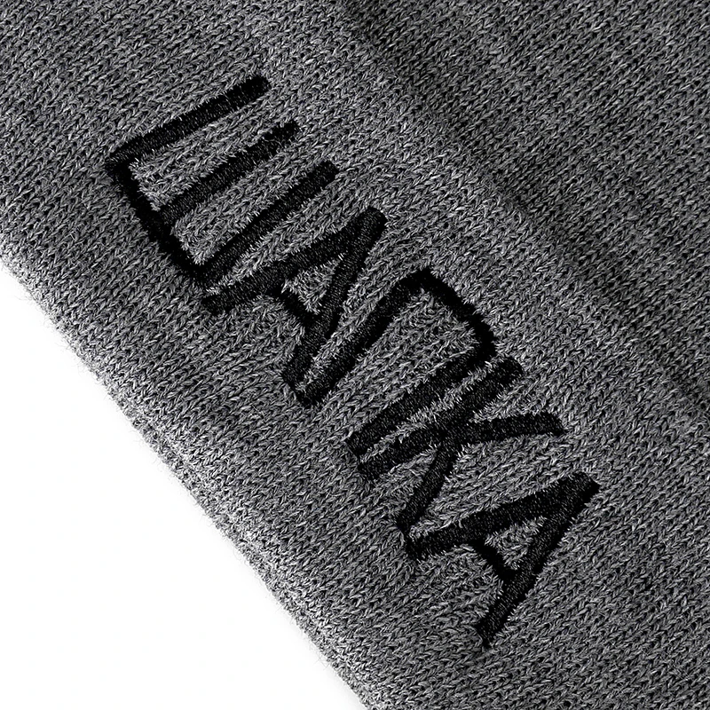 Bonnets unisexes en coton avec lettres russes brodées, chapeaux décontractés tricotés, chapeau d'hiver rigide, Hip Hop, capuche, Bonnet pour femmes et hommes