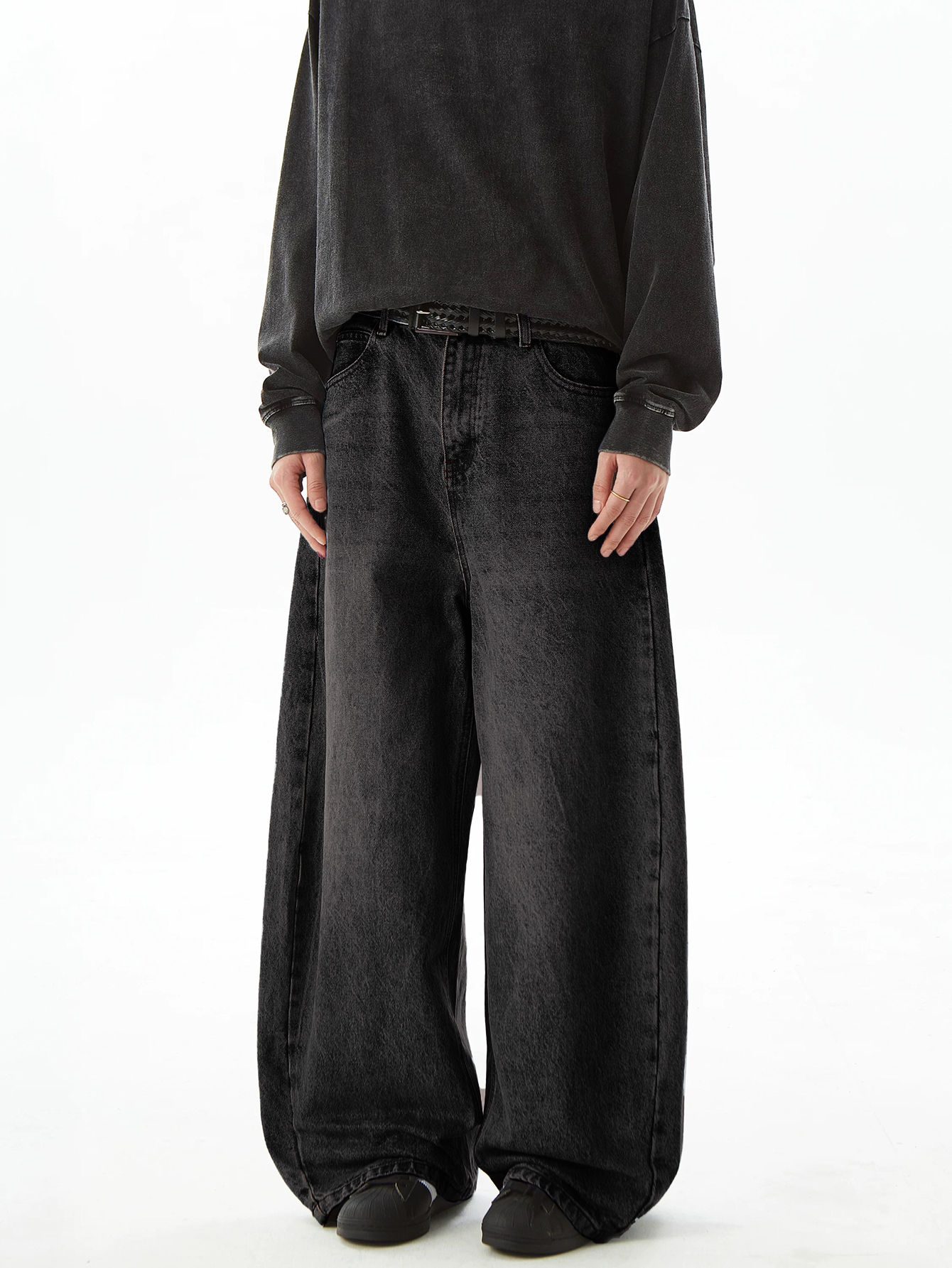 Jeans baggy noirs classiques pour hommes, style Y2K, décontractés, polyvalents, pour tous les jours