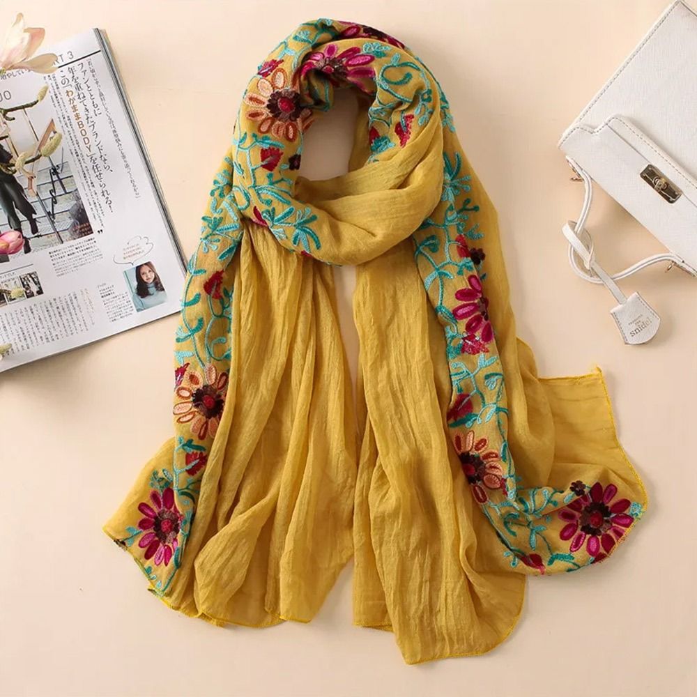 Écharpe de Plage Florale Douce pour Femme, Châle Surdimensionné, Bandana