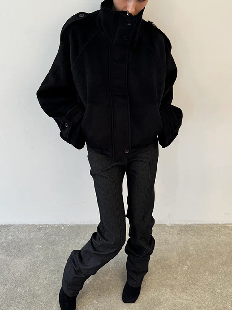 Femmes Chic fermeture éclair Bomber manteau mode col montant à manches longues poche femme veste dame 2025 automne hiver vêtements d'extérieur décontractés