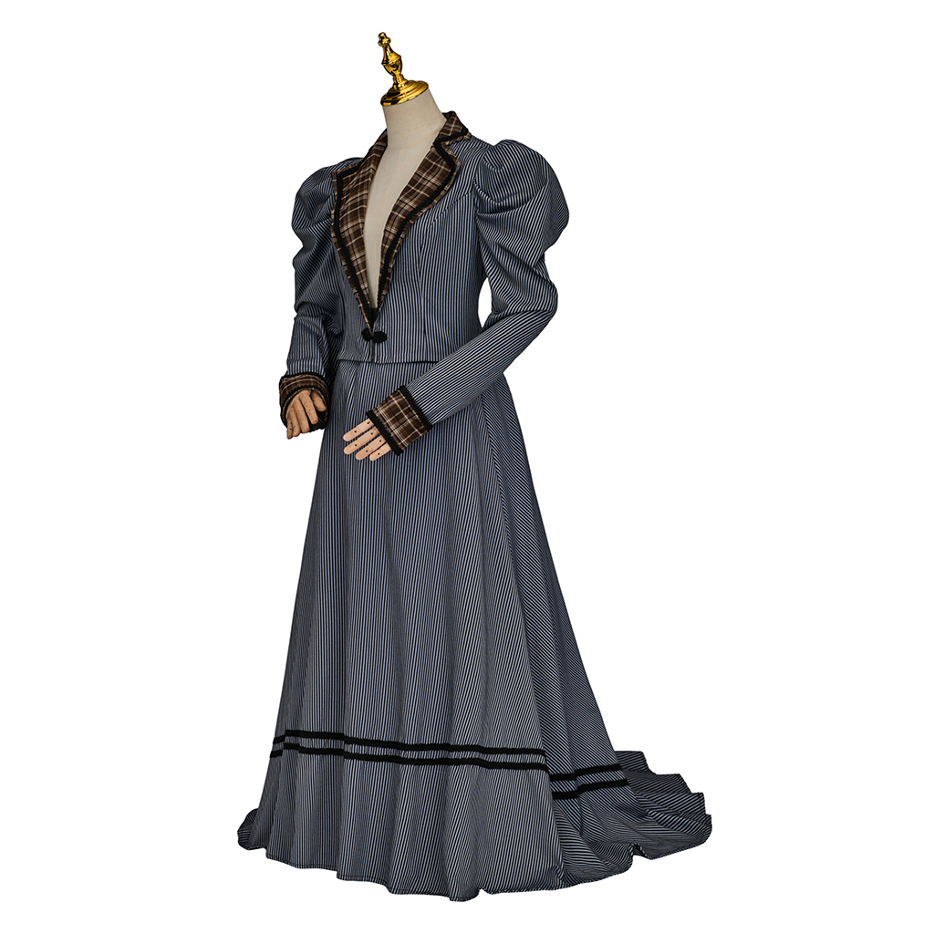 Costume Victorien Édouardien Vintage des années 1890-1900, Robe de Duchesse, Costume Downton Abbey, Ensemble 2 pièces (Veste et Jupe), Tenue de Bal ou de Cérémonie
