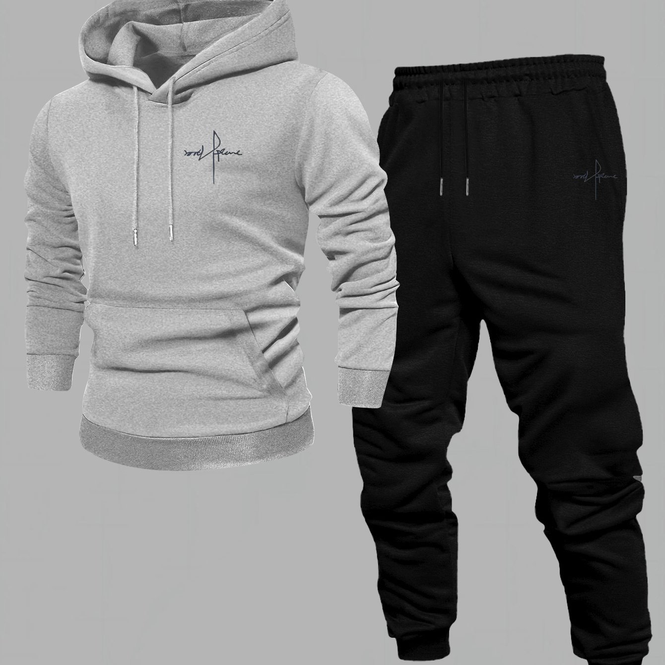 Ensemble sweat-shirt à capuche et pantalon pour homme, imprimé simple, style simple, adapté aux vêtements décontractés et sportifs, offre un confort quotidien