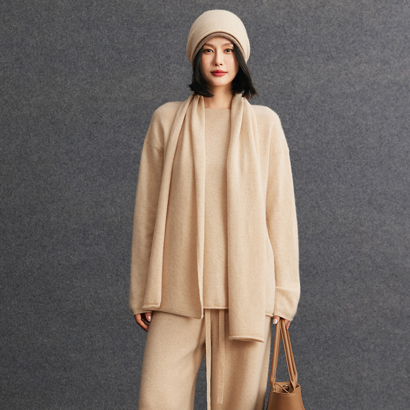 Écharpe de luxe haut de gamme pour femme en 100% cachemire bébé, tricotée, longue, style châle, douce et chaude, pour automne-hiver, modèle basique