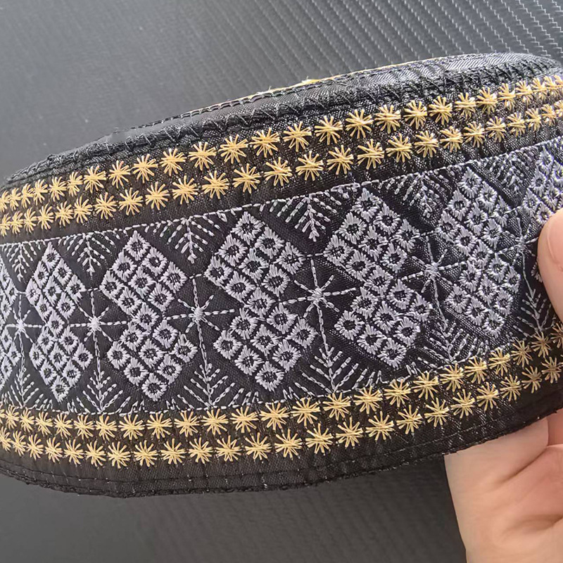Chapeaux de prière musulmans brodés en coton pour hommes, Kippa islamique du Ramadan, Chapeau Homme, Foulard arabe, Topkippot, Turban, Casquette Saoudienne et des Émirats Arabes Unis
