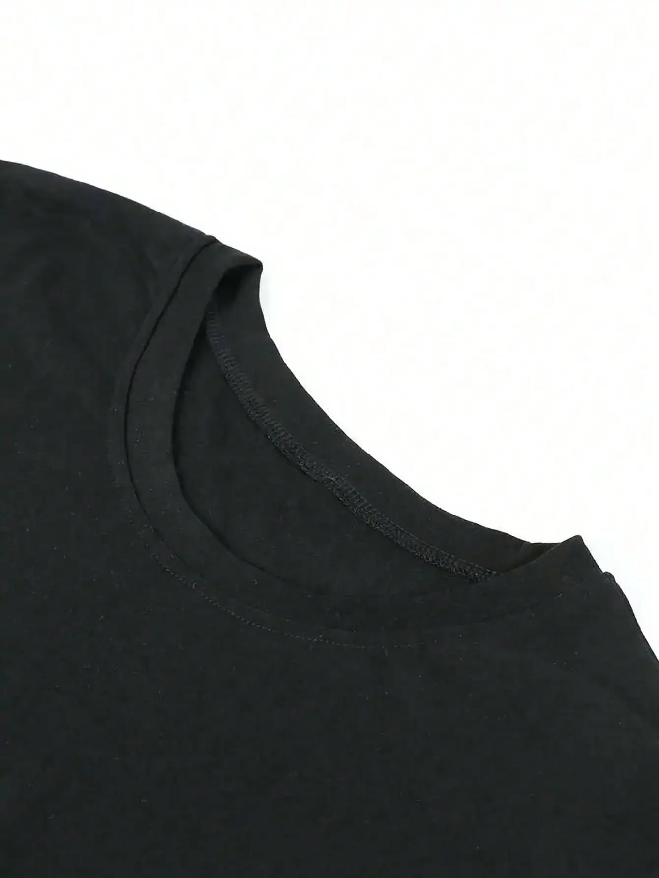 T-shirt décontracté pour femmes – Crâne géométrique noir et imprimé floral, haut à manches courtes et col rond pour le printemps/été, haut de personnalité Y2K