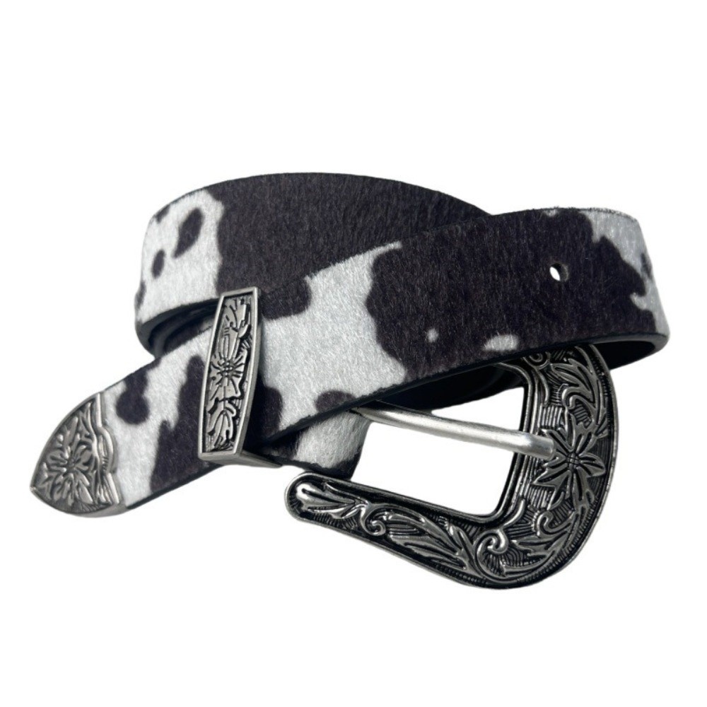 Ceinture large pour femme, style vintage, en cuir PU, ceinture de cow-boy occidentale, ceinture décontractée rétro