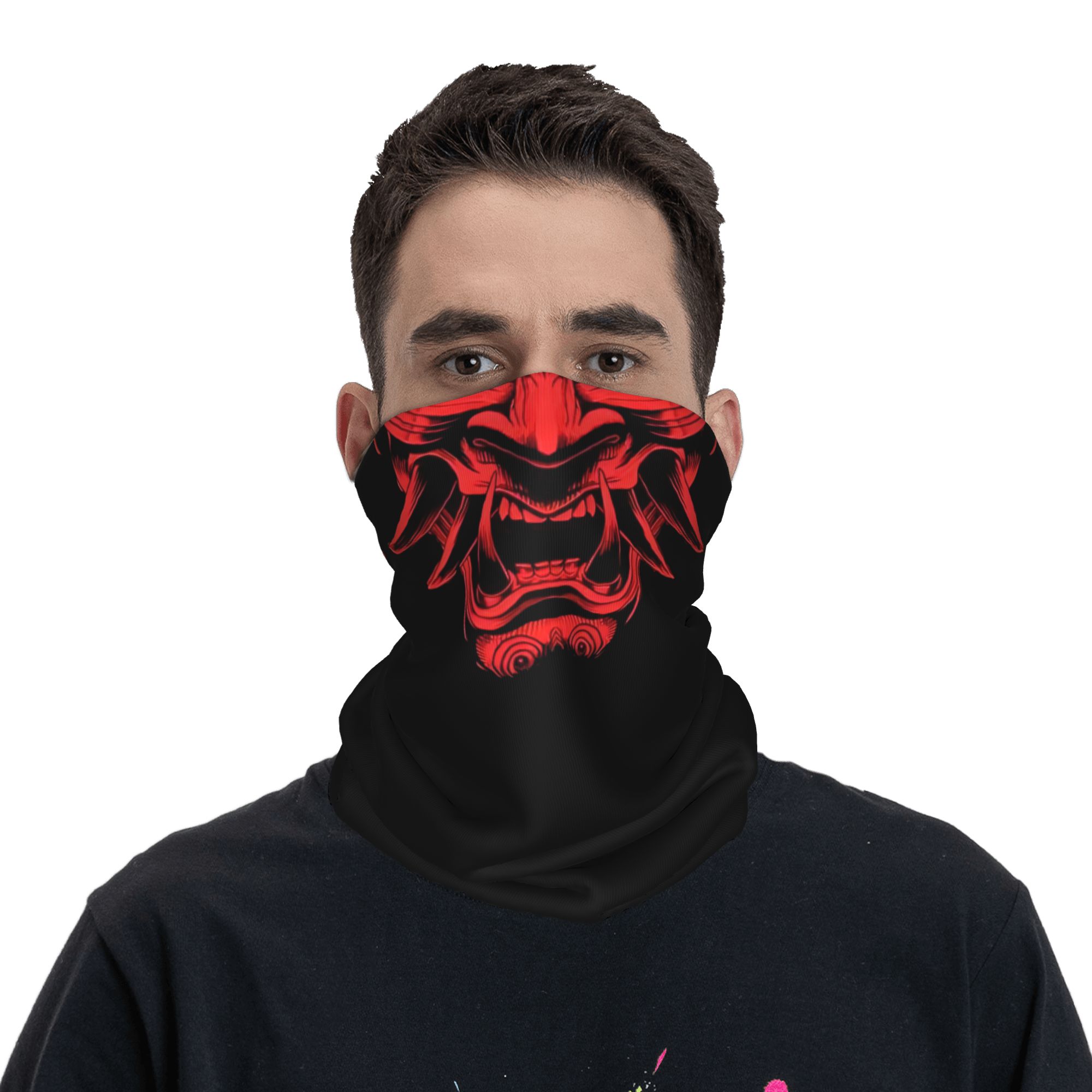 Guêtre de cou de démon samouraï Oni personnalisé pour hommes et femmes, écharpe Bandana Ronin japonaise coupe-vent d'hiver pour le Ski
