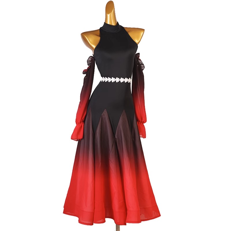 Robe Longue en Mousseline de Soie pour Femme, Costume de Concours de brev, Standard, Tango, Valse, Moderne, Personnalisé, 2026