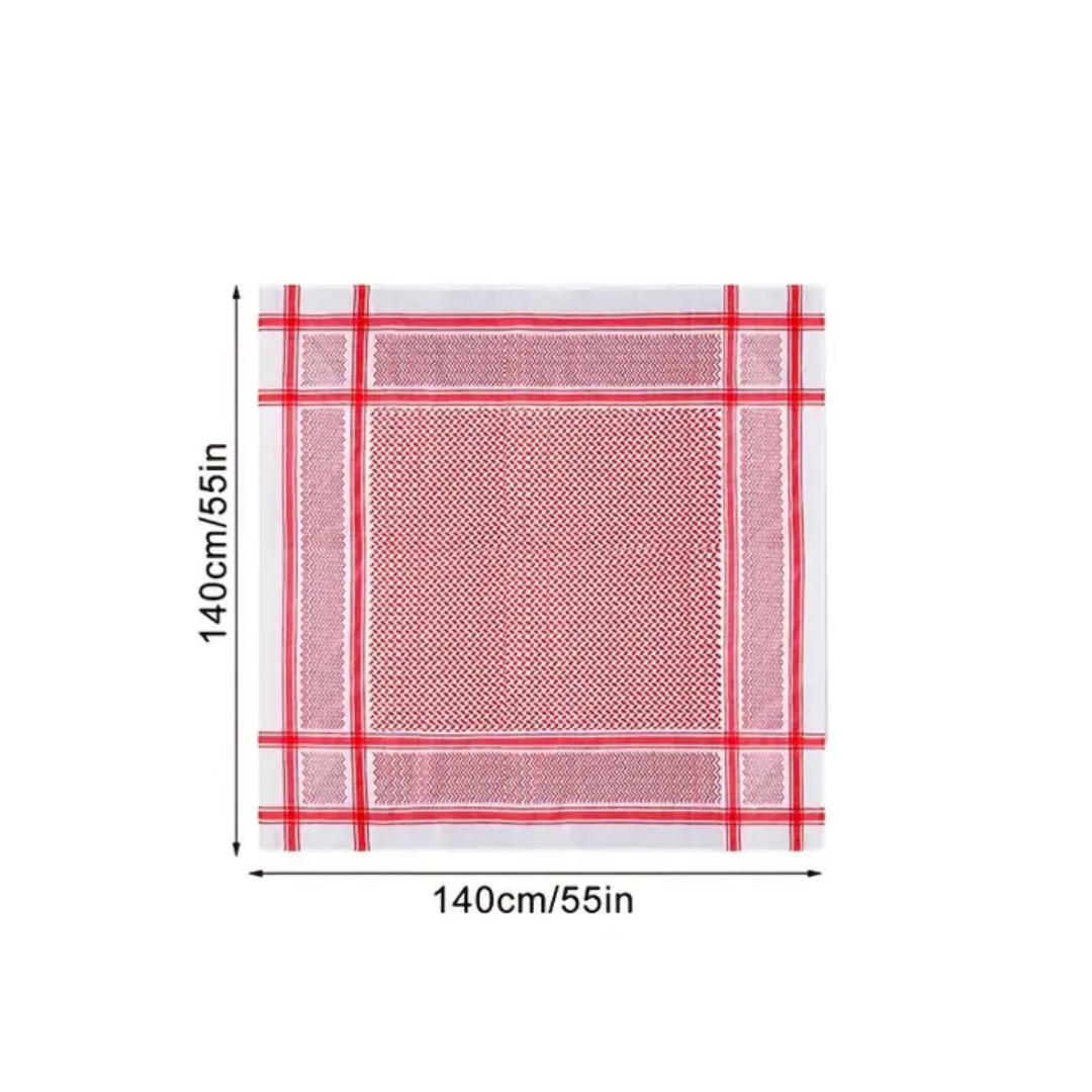 Shemagh arabe, Keffiyeh musulmane, foulard de tête, couvre-chef tactique arabe du désert avec cordon, accessoires de costume d'Halloween