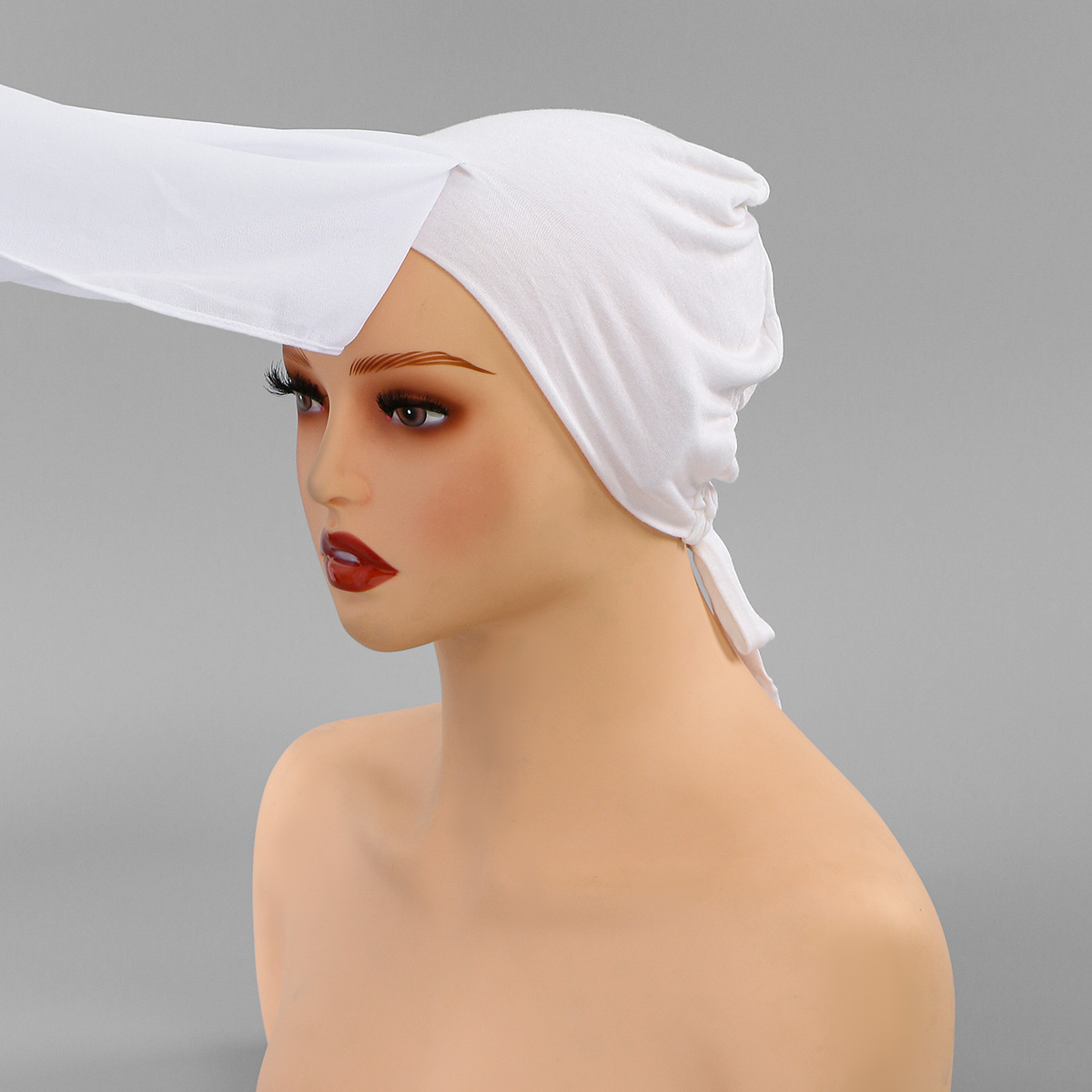 Hijab instantané en mousseline imprimée tendance avec bonnet intérieur en jersey, ensemble châle en mousseline prêt-à-porter pour femme musulmane, idéal pour l'Aïd