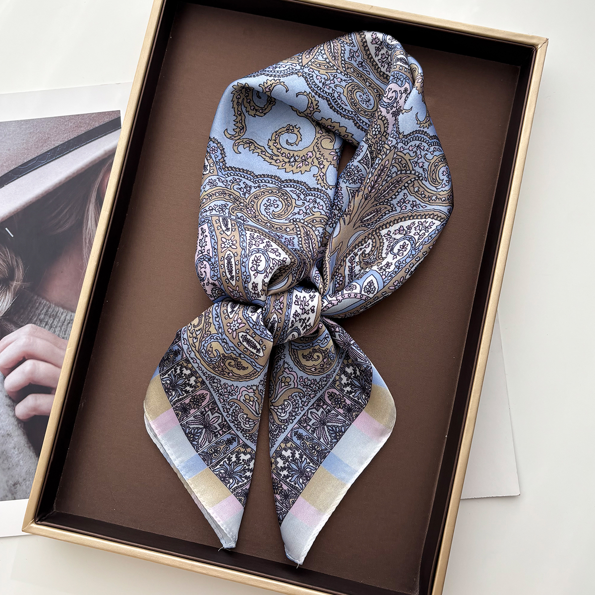 Femmes carré écharpe soie sentiment foulard Bandana dame printemps châle foulards envelopper tête foulard bandeau de cheveux cravates