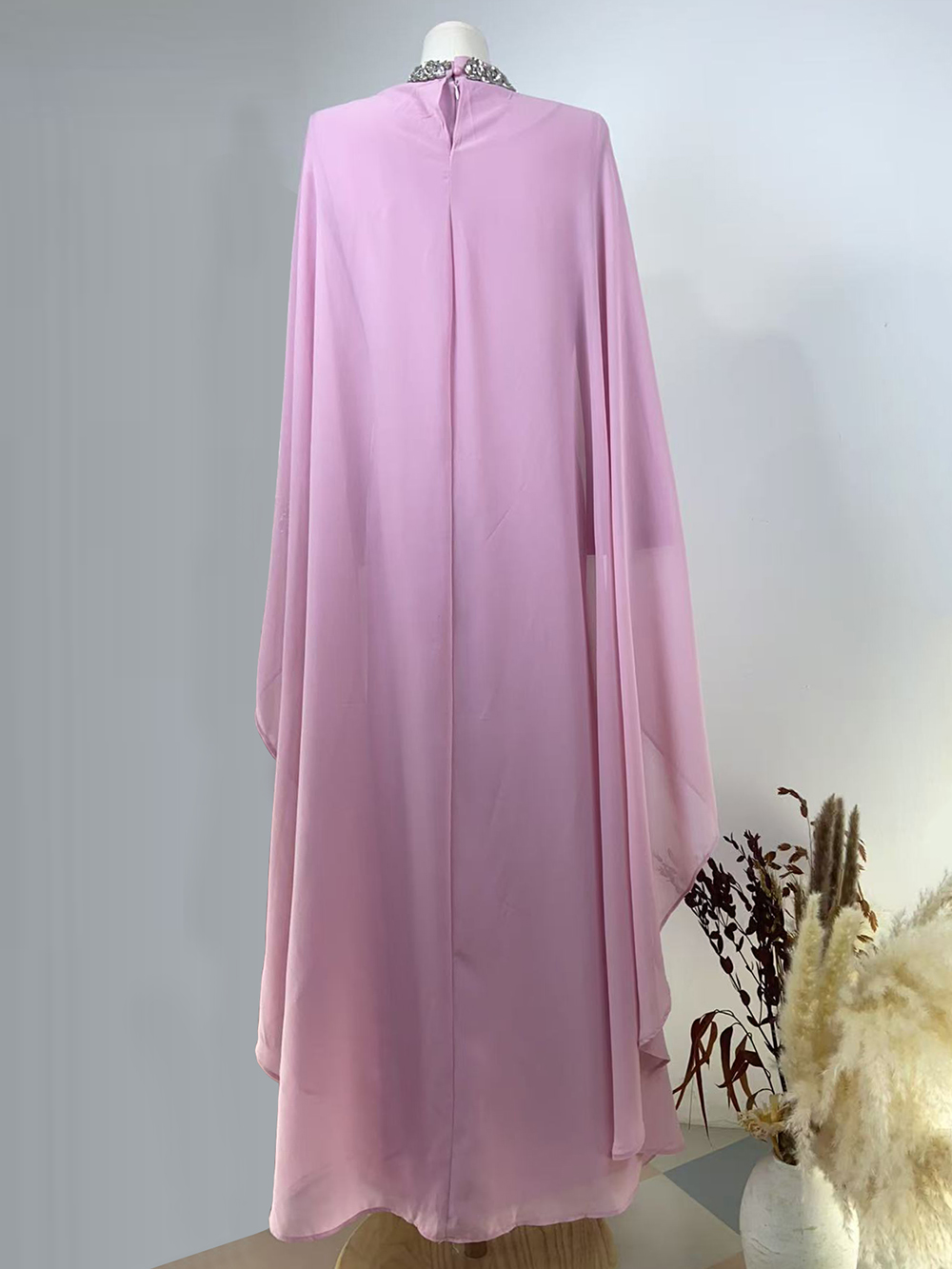 Femmes diamant châle conception Abaya Eid Mubarek robes musulmanes Robe à manches longues robes mode Abayas pour les femmes Isamic vêtements